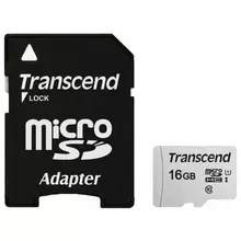 Карта памяти microSDHC 16 GB Transcend UHS-I U1, 95 Мб/сек (class 10) адаптер