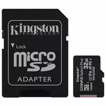 Карта памяти microSDHC 32 GB Kingston Canvas Select Plus UHS-I U1 100 Мб/с (class 10) адаптер