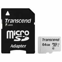 Карта памяти microSDXC 64 GB Transcend UHS-I U1 95 Мб/сек (class 10) адаптер