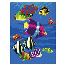 Картина по номерам 15х20 см. Юнландия "Подводный мир" на холсте акрил кисти
