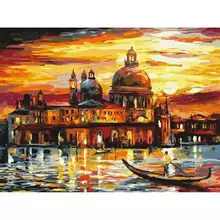 Картина по номерам 40х50 см. Остров cокровищ "Ночная Венеция" на подрамнике акриловые краски 3 кисти