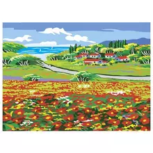 Картина по номерам А3 Остров cокровищ "МАКОВОЕ ПОЛЕ" с акриловыми красками картон кисть
