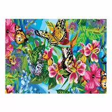 Картина по номерам А3 Остров cокровищ "Яркие бабочки" акриловые краски картон 2 кисти