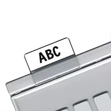 Картотечные индексные окна HAN (Германия) комплект 10 шт. для разделителей А4, А5, А6, прозрачные