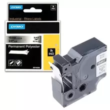 Картридж для принтеров этикеток DYMO Rhino 19 мм. х 55 м. лента полиэстерная экстремальная температура чёрный шрифт металлик