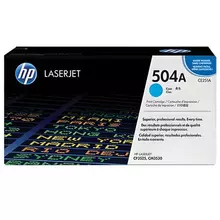 Картридж лазерный HP ColorLaserJet CP3525/CM3530 №504A голубой оригинальный ресурс 7000 страниц