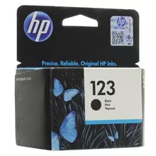 Картридж струйный HP Deskjet 2130 №123 чёрный оригинальный ресурс 120 стр.