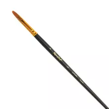 Кисть художественная ROUBLOFF (Рублев) синтетика жесткая плоская № 8 длинная ручка