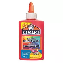 Клей для слаймов канцелярский цветной (непрозрачный) ELMERS Opaque Glue 147 мл. розовый