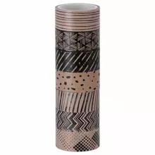Клейкие WASHI-ленты для декора КОФЕЙНЫЕ цвета 15 мм. х 3 м. 7 цветов рисовая бумага Остров cокровищ
