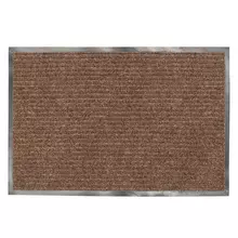 Коврик входной ворсовый влаго-грязезащитный Laima, 90х120 см. ребристый, толщина 7 мм. коричневый