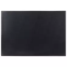 Коврик-подкладка настольный для письма (650х450 мм.) с прозрачным карманом, черный, Brauberg