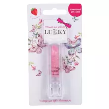 Косметика детская Помада для губ с блестками "Розовая", с ароматом клубники, Lukky