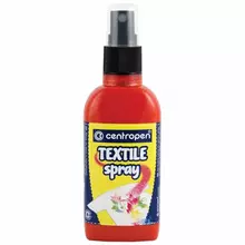 Краска-спрей для ткани и одежды красная Centropen "Textile Spray" 110 мл.