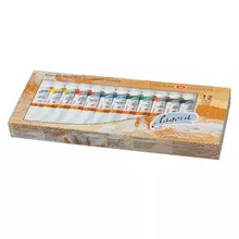 Краски масляные художественные "Ладога" набор 12 цветов по 18 мл. в тубах