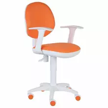 Кресло CH-W356AXSN с подлокотниками оранжевое пластик белый