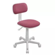 Кресло детское CH-W201NX, без подлокотников, пластик белый, розовое