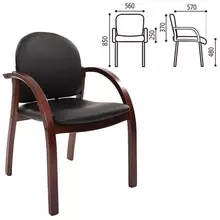 Кресло для приемных и переговорных CH-659 экокожа черное матовое