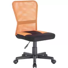 Кресло компактное Brabix "Smart MG-313" без подлокотников комбинированное черное/оранжевое