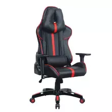 Кресло компьютерное Brabix "GT Carbon GM-120" две подушки экокожа черное/красное