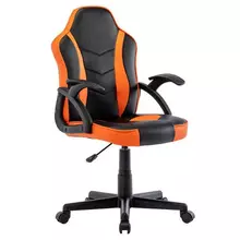 Кресло компьютерное Brabix "Shark GM-203" экокожа черное/оранжевое