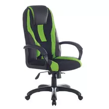 Кресло компьютерное Brabix Premium "Rapid GM-102", нагрузка 180 кг. экокожа/ткань, черное/зеленое