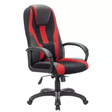 Кресло компьютерное Brabix Premium "Rapid GM-102" нагрузка 180 кг. экокожа/ткань черное/красное
