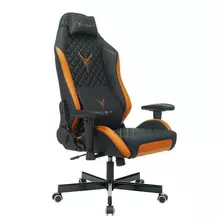 Кресло компьютерное Knight EXPLORE 2 подушки экокожа премиум черное/оранжевое