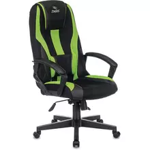 Кресло компьютерное ZOMBIE-9/BL+SD подушка экокожа/ткань черное/зеленое