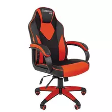 Кресло компьютерное СН GAME 17 ткань TW/экокожа черное/красное