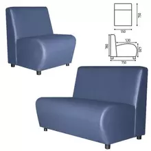 Кресло мягкое "Клауд", "V-600", 550х750х780 мм. без подлокотников, экокожа, голубое