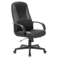 Кресло офисное Brabix "City EX-512" кожзаменитель черный ткань черная TW