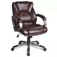 Кресло офисное Brabix "Eldorado EX-504" экокожа коричневое