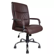 Кресло офисное Brabix "Space EX-508" экокожа хром коричневое
