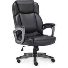 Кресло офисное Brabix Premium "Favorite EX-577", пружинный блок, рециклированная кожа, черное