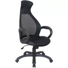 Кресло офисное Brabix Premium "Genesis EX-517" пластик черный ткань/экокожа/сетка черная