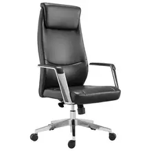 Кресло офисное Brabix Premium "Jazz EX-757" синхромеханизм алюминий экокожа черное