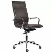Кресло офисное Brabix Premium "Kayman EX-532" экокожа хром темно-коричневое