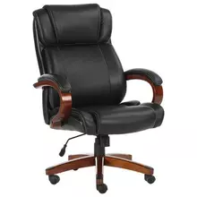 Кресло офисное Brabix Premium "Magnum EX-701" дерево рециклированная кожа черное