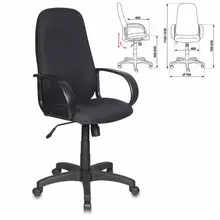Кресло офисное LACK ткань черное