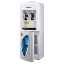 Кулер-водонагреватель без охлаждения, AQUA WORK 0.7-LKR, напольный, шкаф, 2 крана, белый