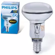 Лампа накаливания Philips Spot R50 E14 30D, 40 Вт, зеркальная, колба d = 50 мм. цоколь E14, угол 30°