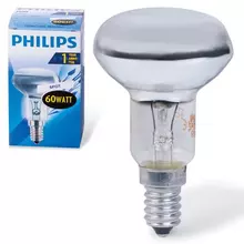 Лампа накаливания Philips Spot R50 E14 30D, 60 Вт, зеркальная, колба d = 50 мм. цоколь E14, угол 30°