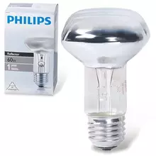 Лампа накаливания Philips Spot R63 E27 30D 60 Вт зеркальная колба d = 63 мм. цоколь E27 угол 30°