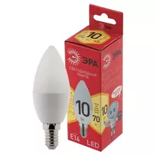 Лампа светодиодная Эра 10(70) Вт цоколь Е14 свеча теплый белый 25000 ч LED B35-10W-2700-E14