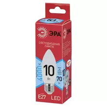Лампа светодиодная Эра, 10(70) Вт, цоколь Е27, свеча, нейтральный белый, 25000 ч, ECO LED B35-10W-4000-E27