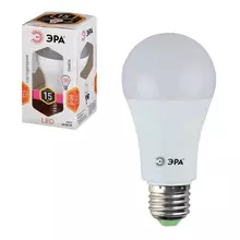 Лампа светодиодная Эра, 15 (130) Вт, цоколь E27, грушевидная, теплый белый свет, 25000 ч. LED smdA60-15w-827-E27