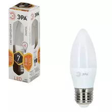 Лампа светодиодная Эра, 7 (60) Вт, цоколь E27, "свеча", теплый белый свет, 30000 ч. LED smd