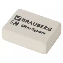 Ластик Brauberg "Ultra Square" 26х18х8 мм. белый натуральный каучук
