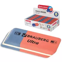 Ластик Brauberg "Ultra" 42х14х8 мм. красно-синий натуральный каучук